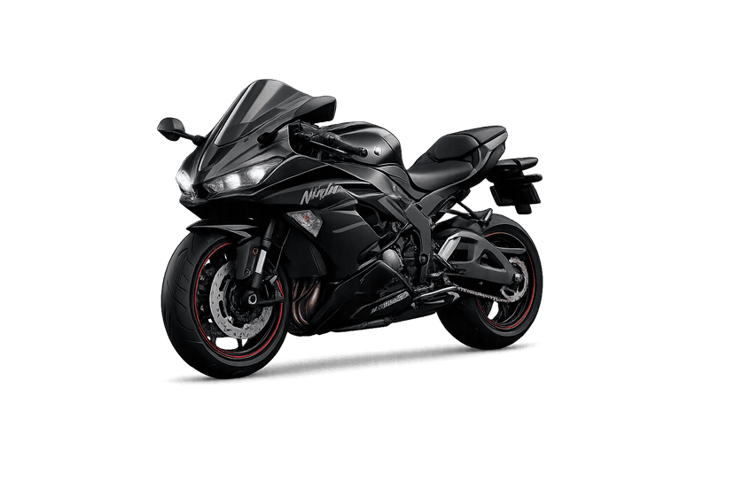 Kawasaki Ninja sports bike equipped with performance tyres